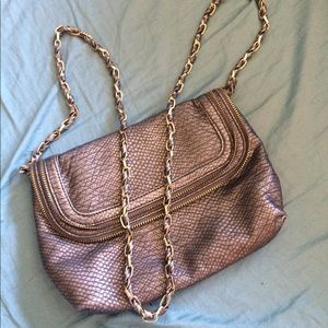 Deux Lux Metallic Silver Grey Clutch